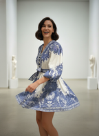 Azure Tapestry Dress