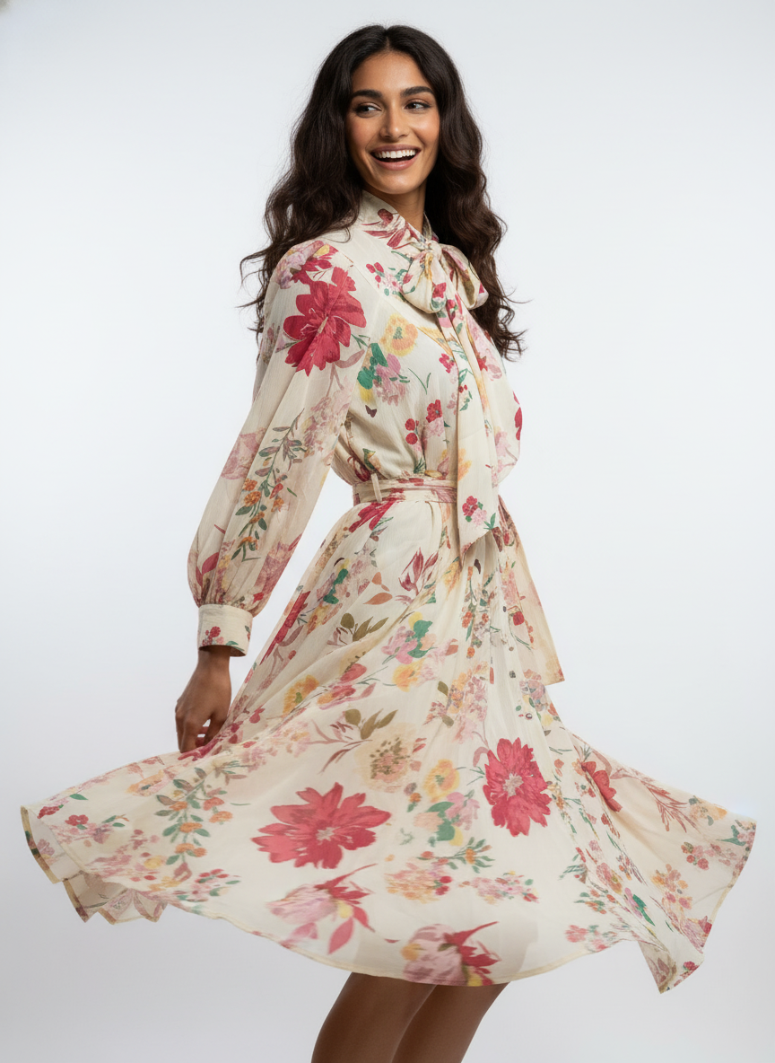 Rosalie Tie-Up Dress