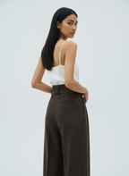 V-Waist Belted Pants