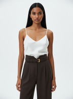 V-Waist Belted Pants