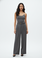 V-Waist Belted Pants