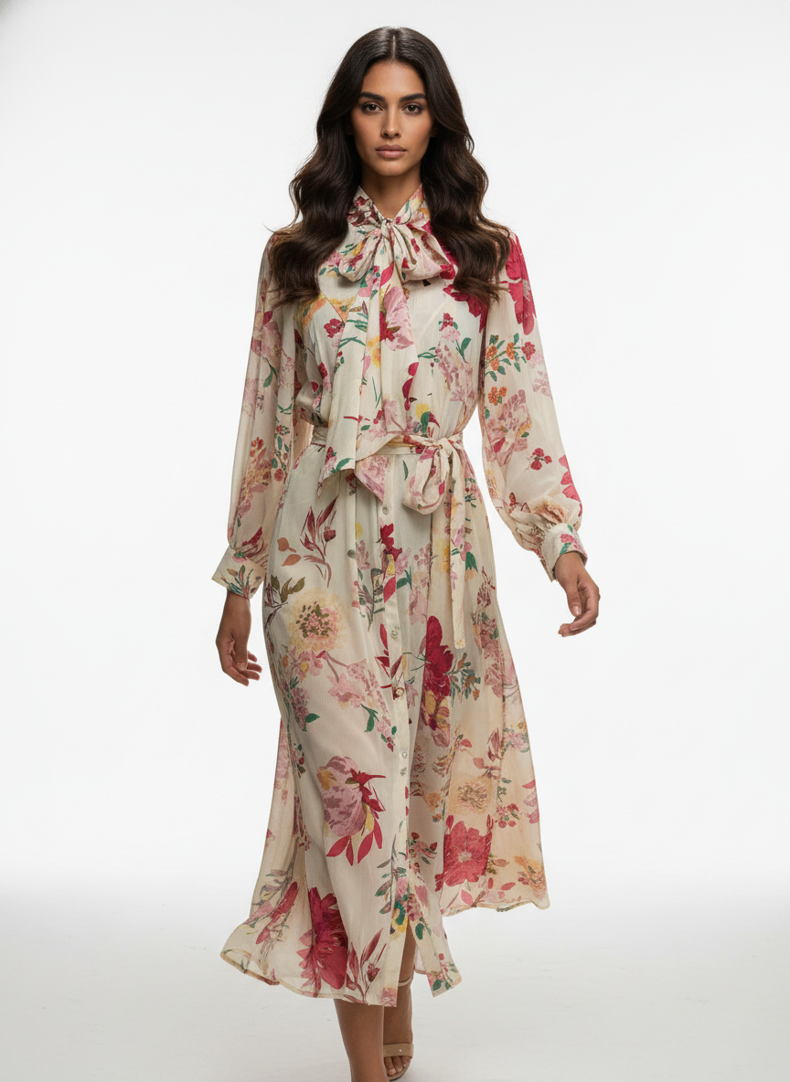 Rosalie Tie-Up Dress