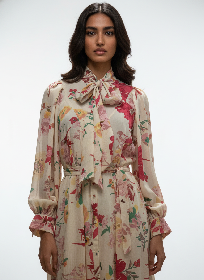 Rosalie Tie-Up Dress