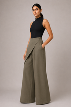 Sandstone Wrap Palazzo Pants