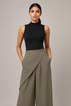 Sandstone Wrap Palazzo Pants