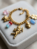 Celestial Cherub Gold Charm Bracelet