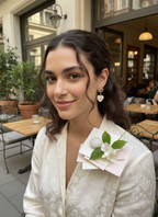 White Shell Heart Star Hoop Earrings
