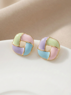Pastel Swirl Stud Earrings
