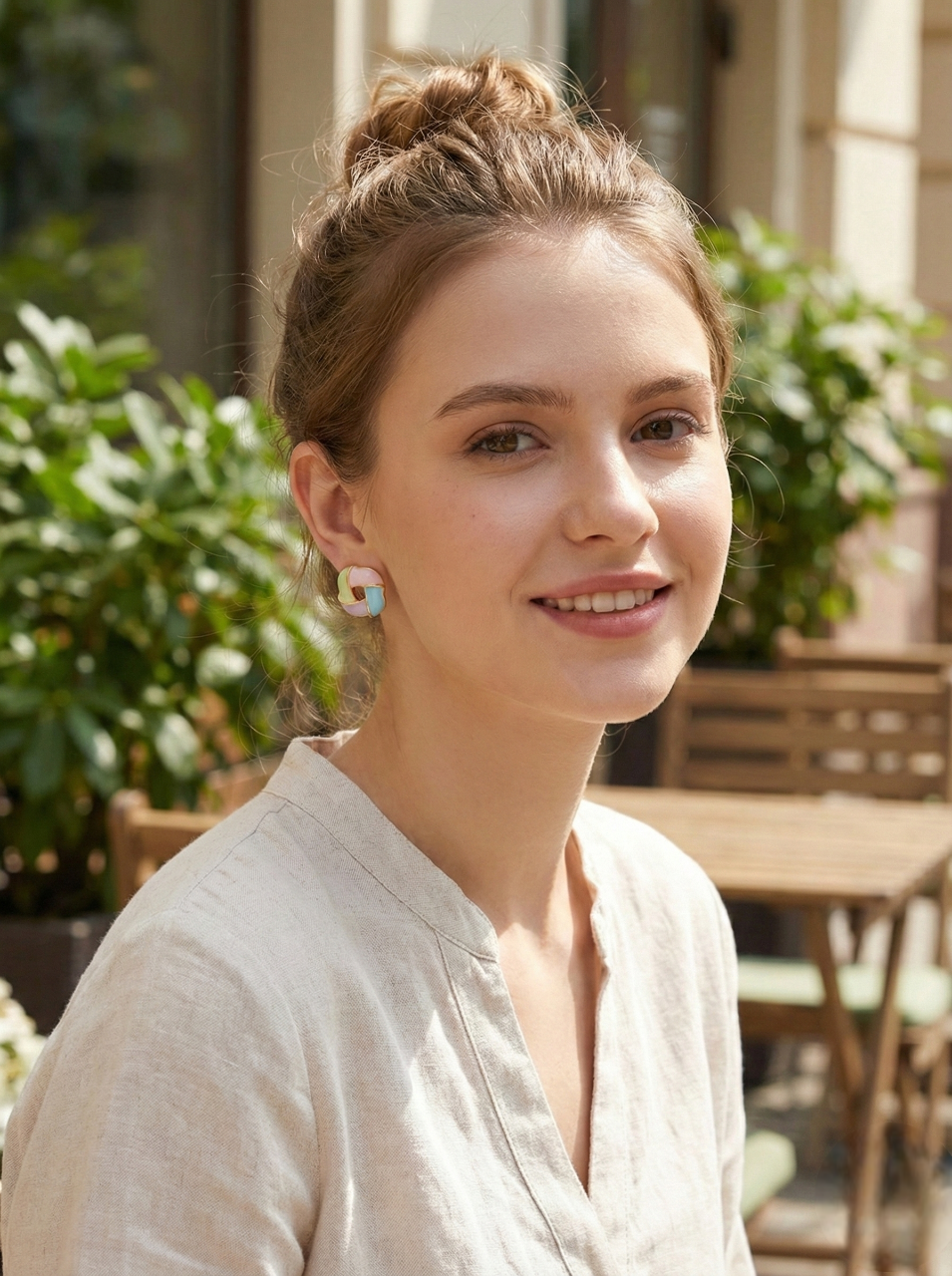 Pastel Swirl Stud Earrings