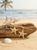 Gold Starfish Drop Earrings