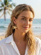 Gold Starfish Drop Earrings