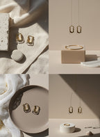 Clear Sculpted Hoop Earrings