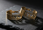 Gold Butterfly Cutout Wide Hoop Earrings