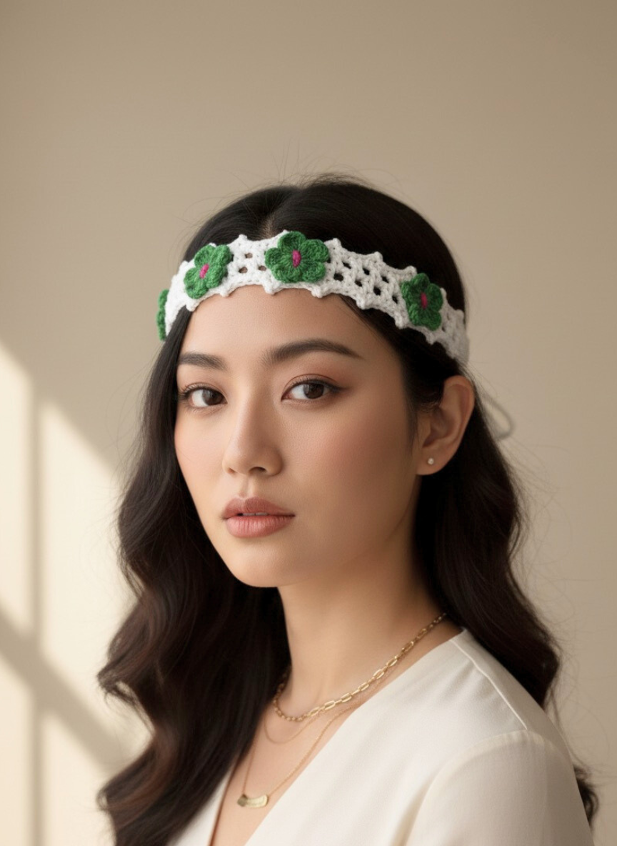 Floral Crochet Hair Band