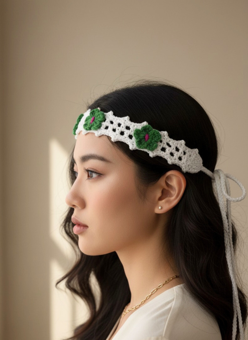 Floral Crochet Hair Band