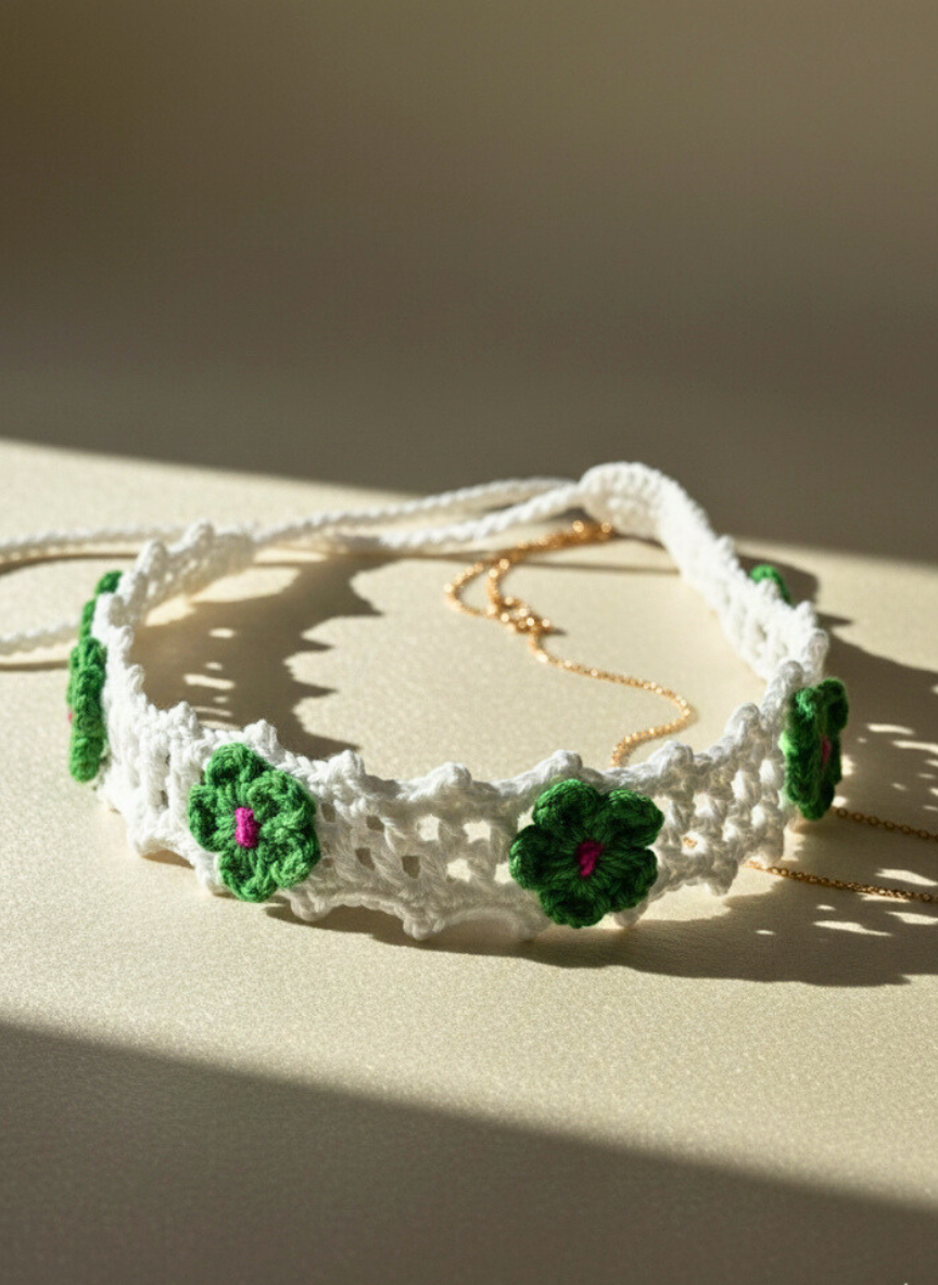 Floral Crochet Hair Band
