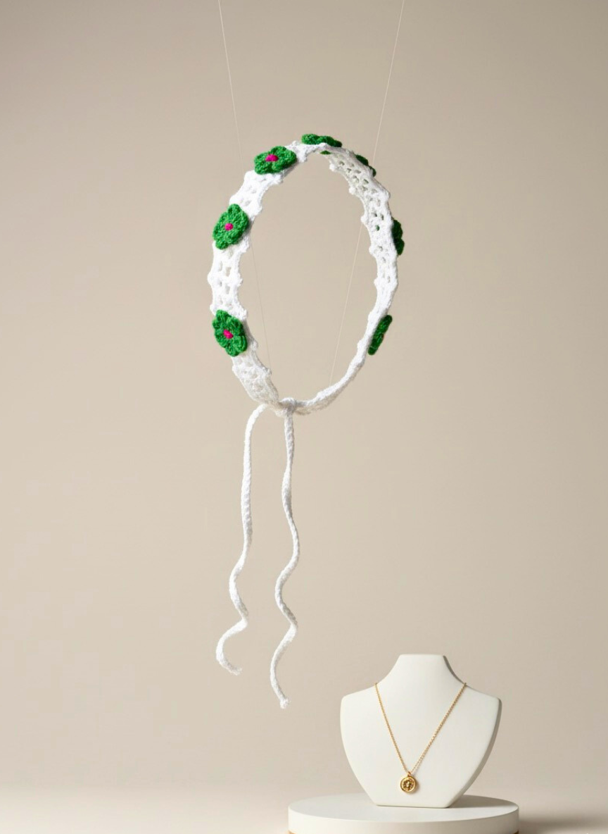 Floral Crochet Hair Band