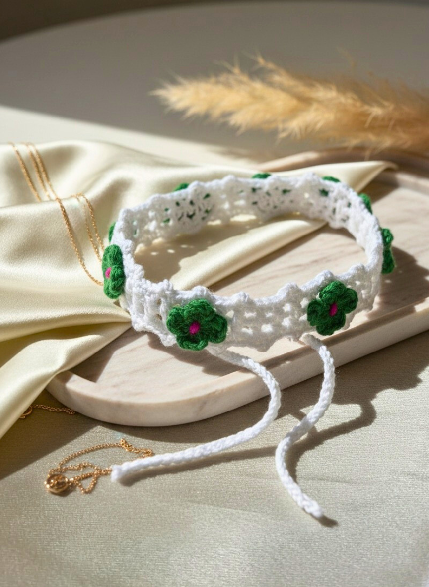 Floral Crochet Hair Band