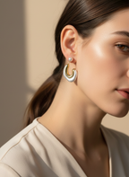 Weird Shape Cream Earrings