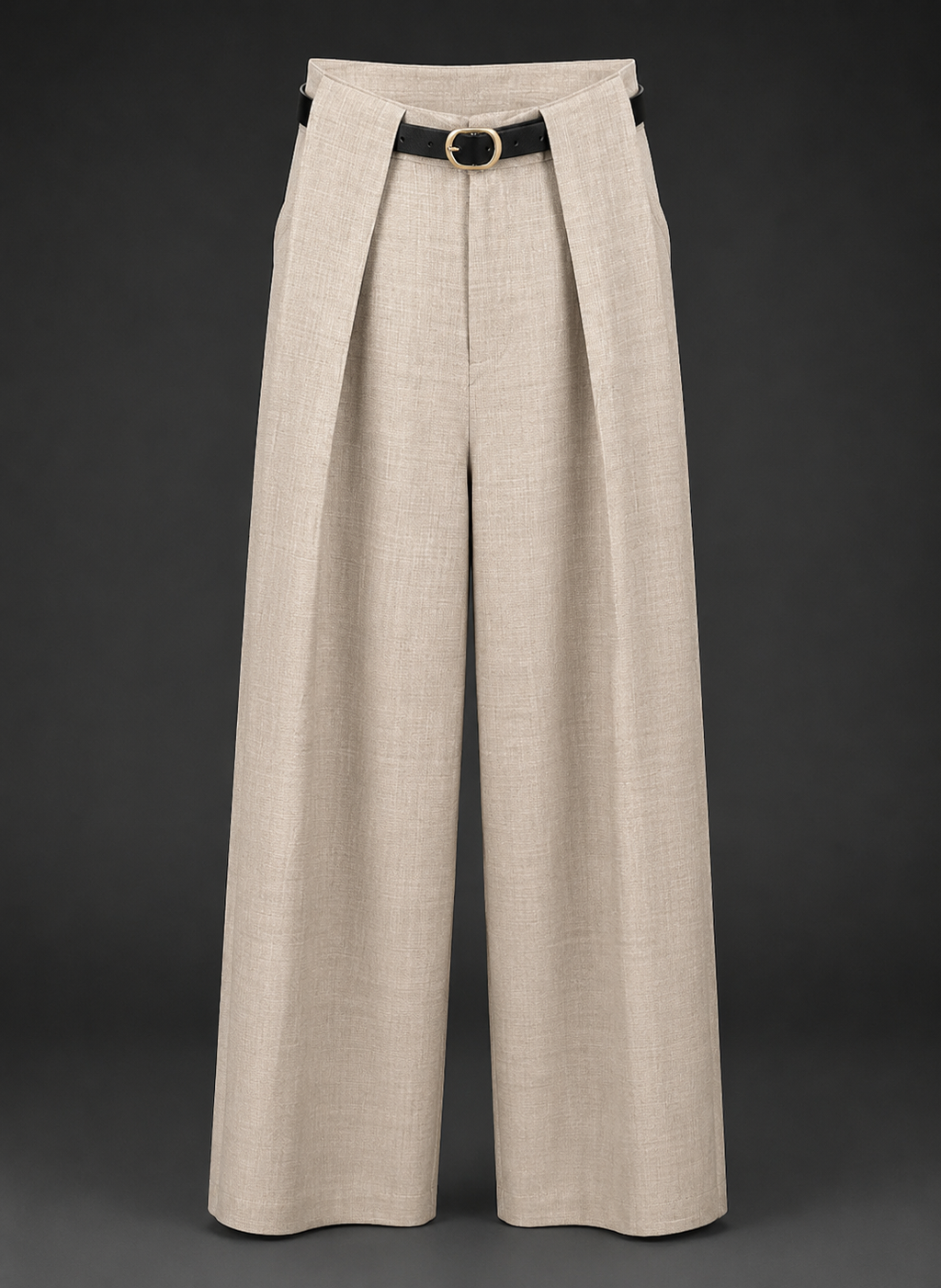Sandstone Tailored Palazzo Pants