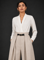 Sandstone Tailored Palazzo Pants