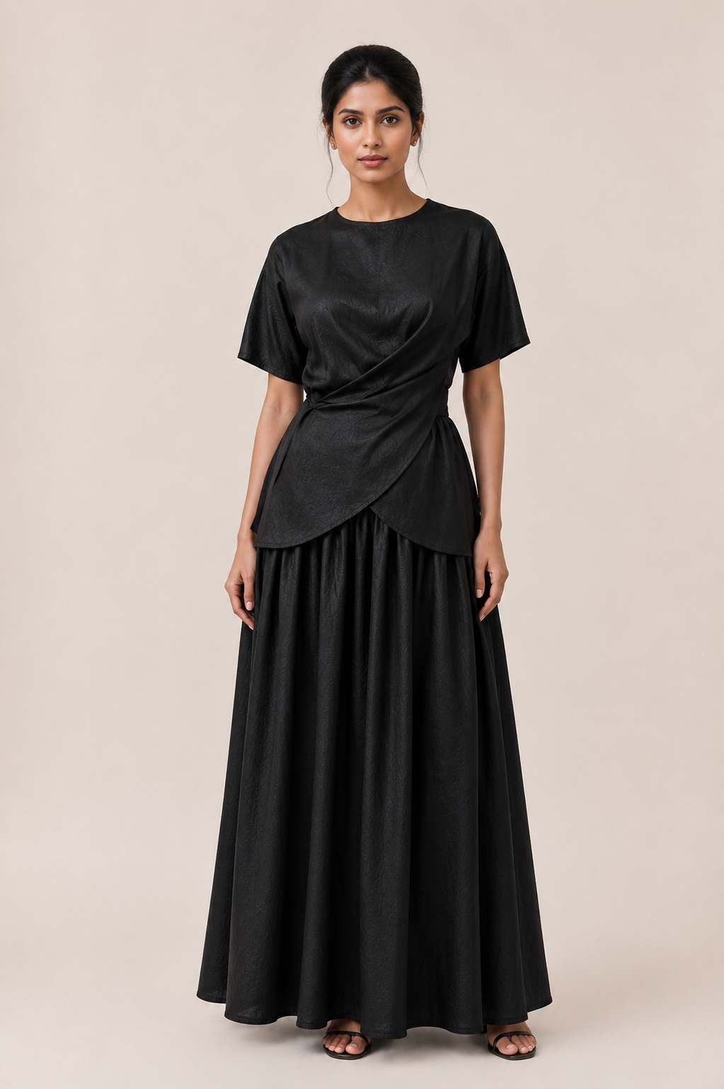 Noir Drape Coord Set