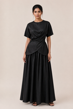 Noir Drape Coord Set