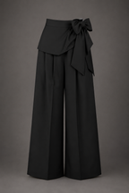 Midnight Grace Bow Palazzo Pants