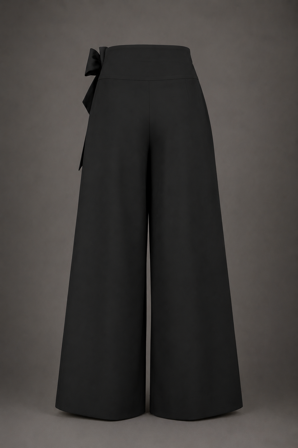 Midnight Grace Bow Palazzo Pants