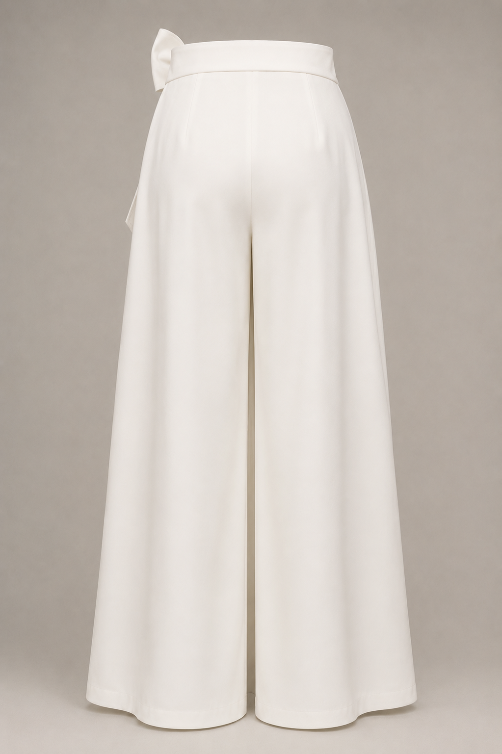 Ivory Grace Bow Palazzo Pants