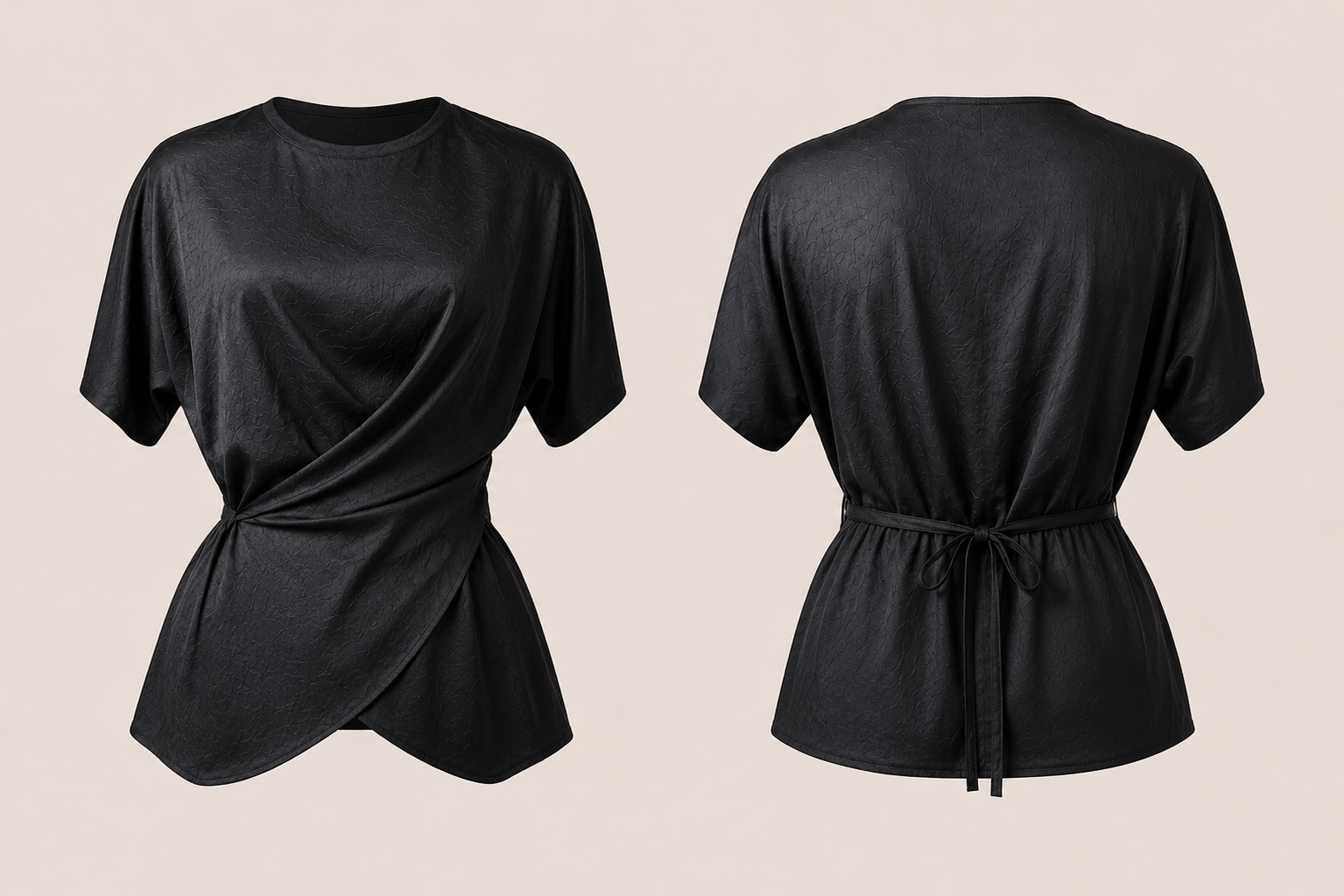 Noir Drape Coord Set