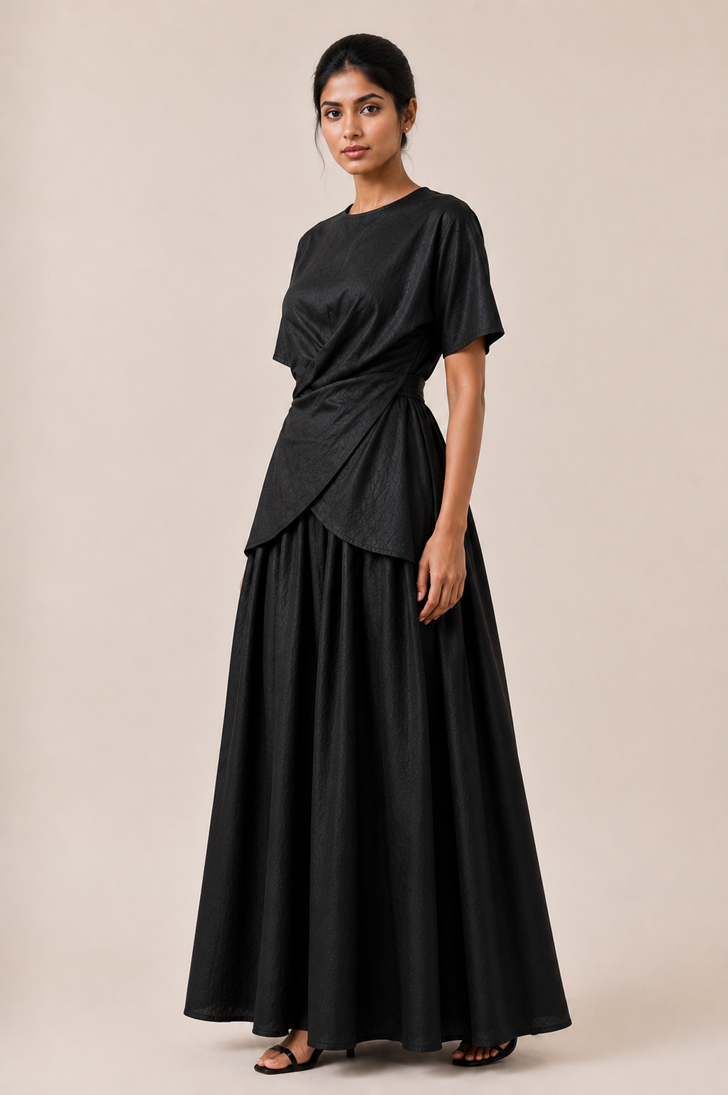 Noir Drape Coord Set