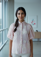 Blush Bloom Embroidered Top