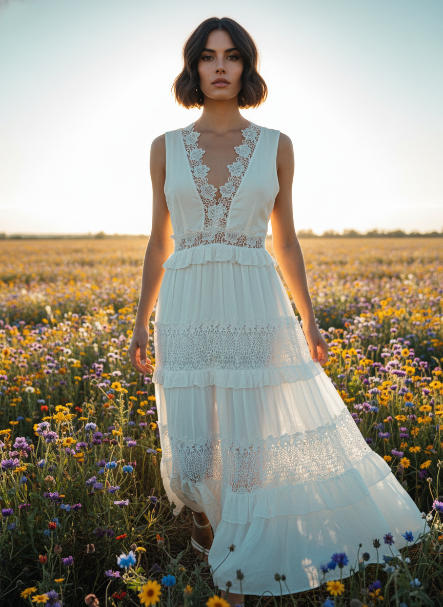 Wildflower Lace Maxi Dress