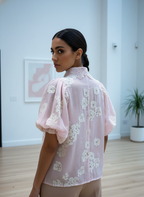Blush Bloom Embroidered Top