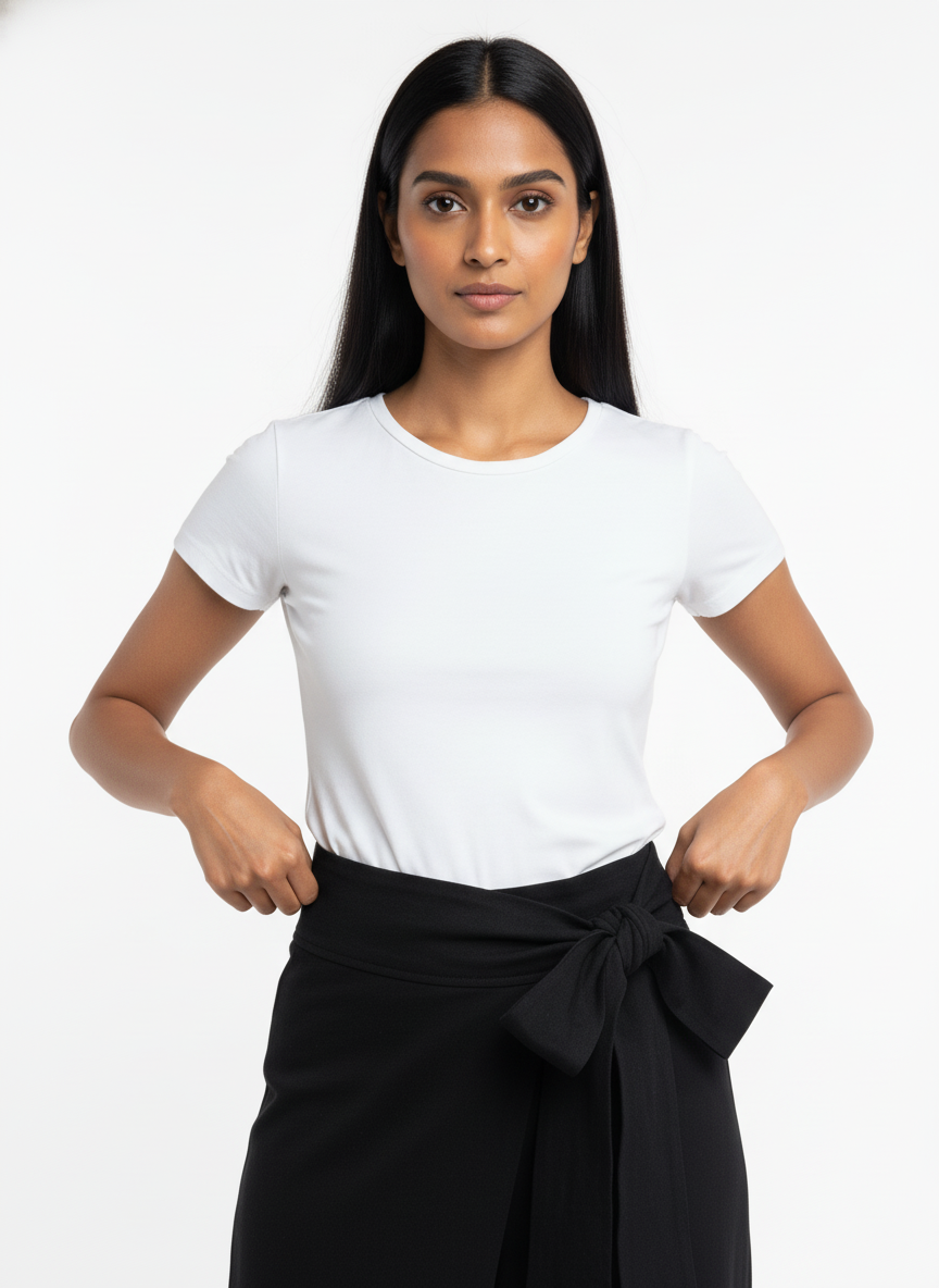 Black Linen Tie-Front Pants